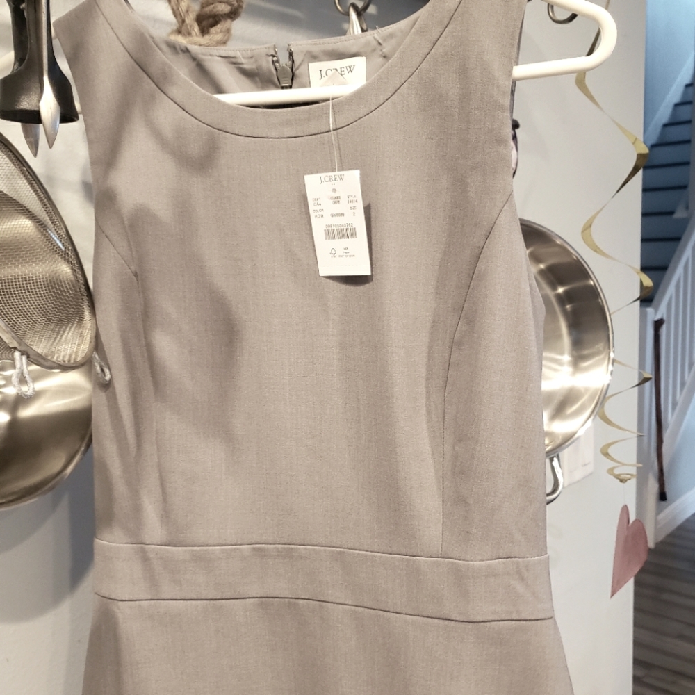 J Crew size 2 shift dress light grey